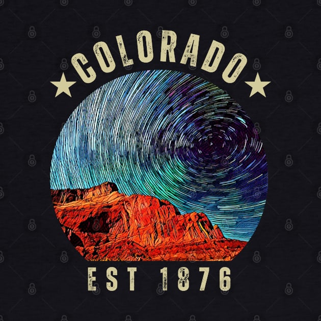 Colorado Retro Vintage Mountains by TayaDesign